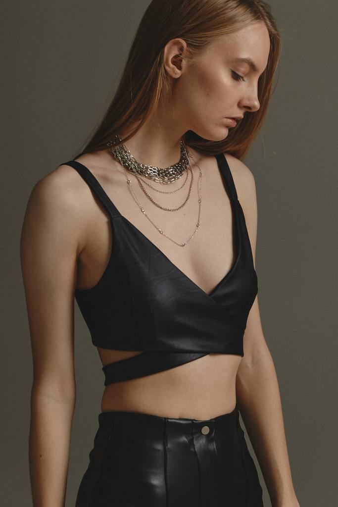 Топ из экокожи «NEAR»