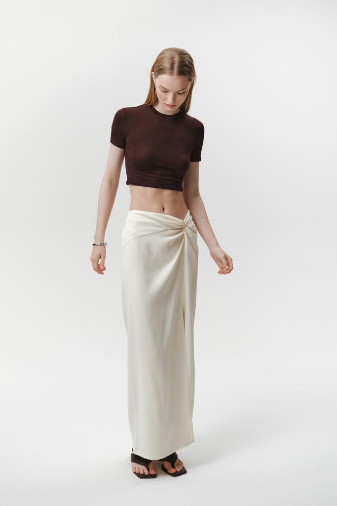 Укороченный топ из натуральной вискозы