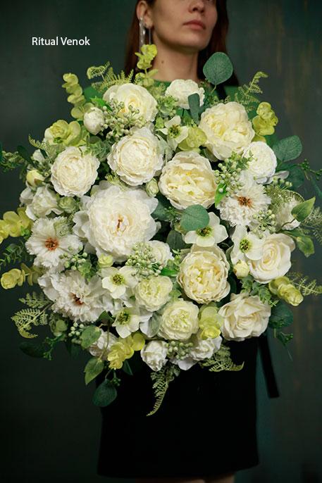 Искусственный  венок Premium "Анора" диаметр 55 см