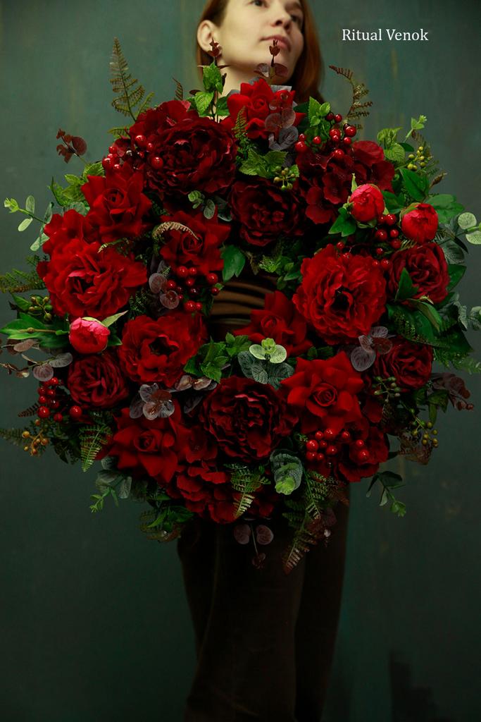 Траурный венок "Агат", диаметр 55 см