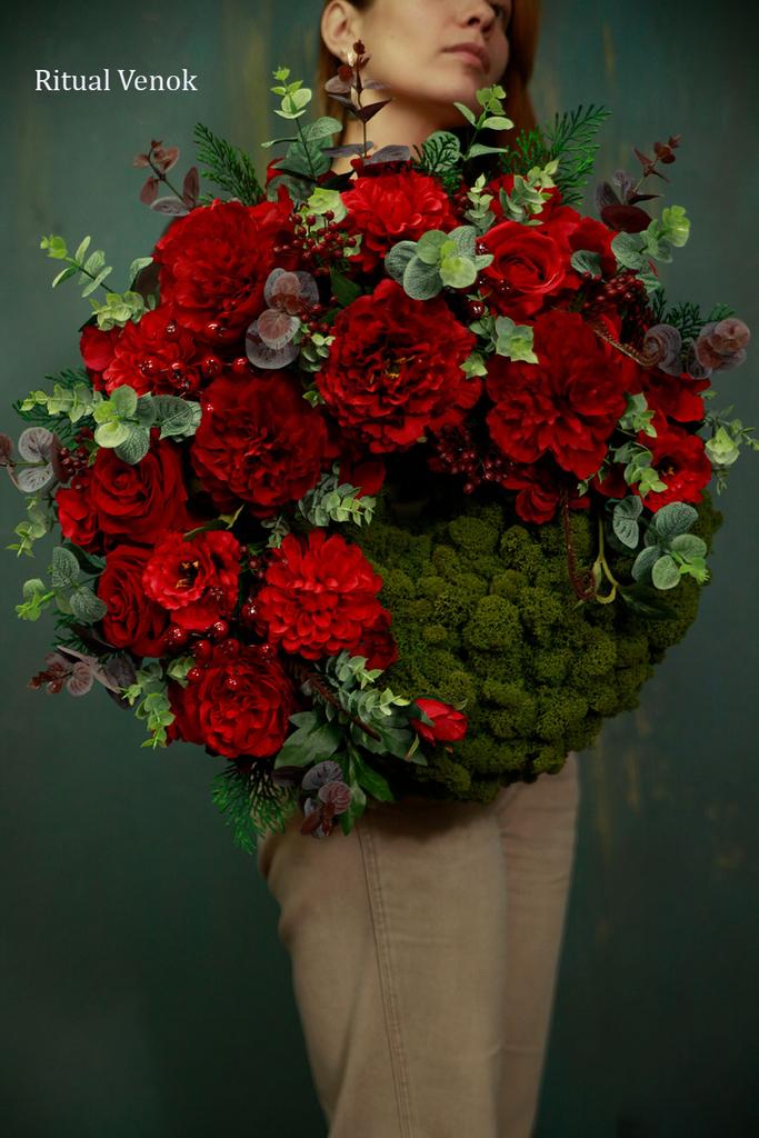 Траурный венок  "Аврора"  диаметр 55 см