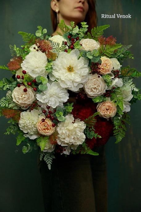 Ритуальный венок "Энфилд" диаметр 50 см