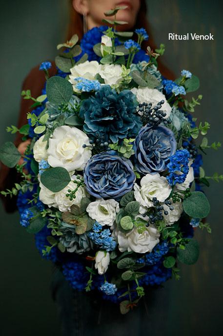 Мужской ритуальный венок "Тироль" высота 60см