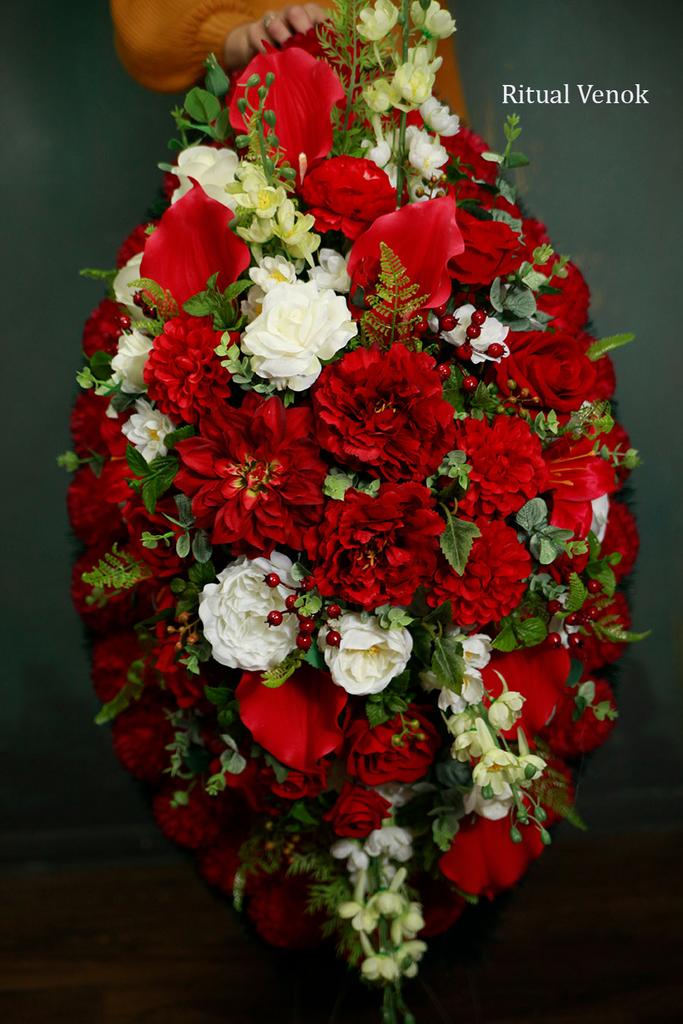 Ритуальный венок  "Гламелия" высота 105 см