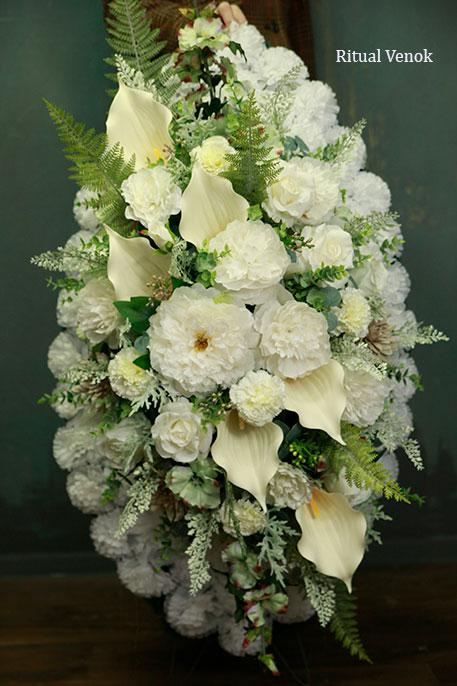 Ритуальный венок  "Гламелия" высота 105 см