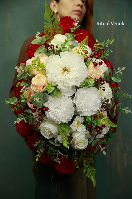 Траурный венок "Альба" высота 60см