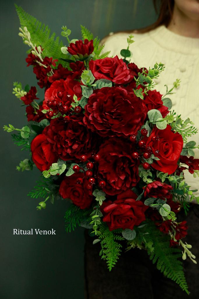 Композиция на металлических ножках "Розали"  , длина 60 см, ширина 35 см