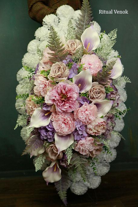 Искусственный венок "Сирена", высота 105см