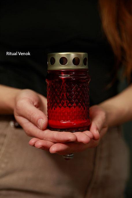 Стеклянные Лампады цвет "Алый"  (малая)