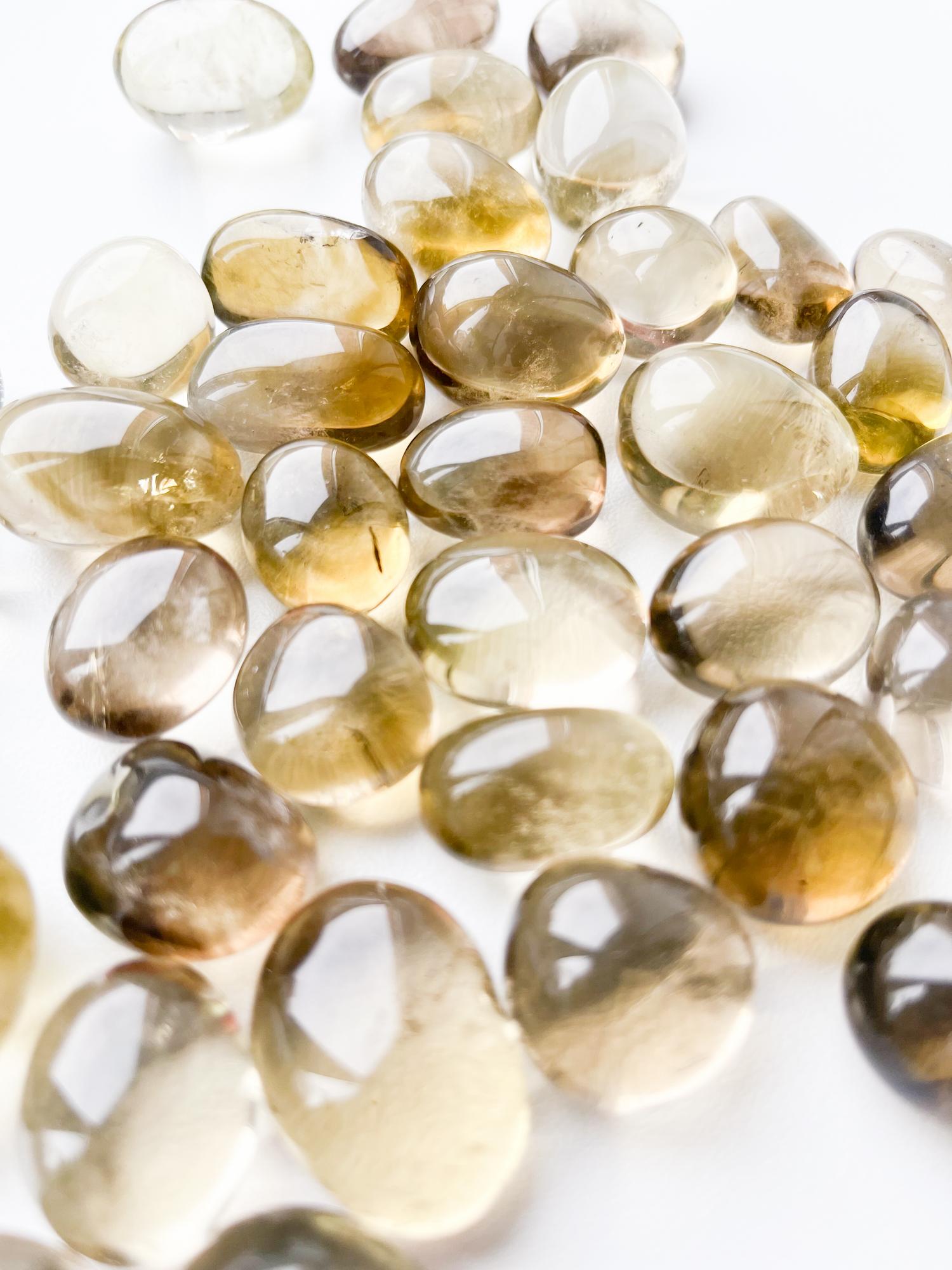 Дымчатый цитрин - галтовка