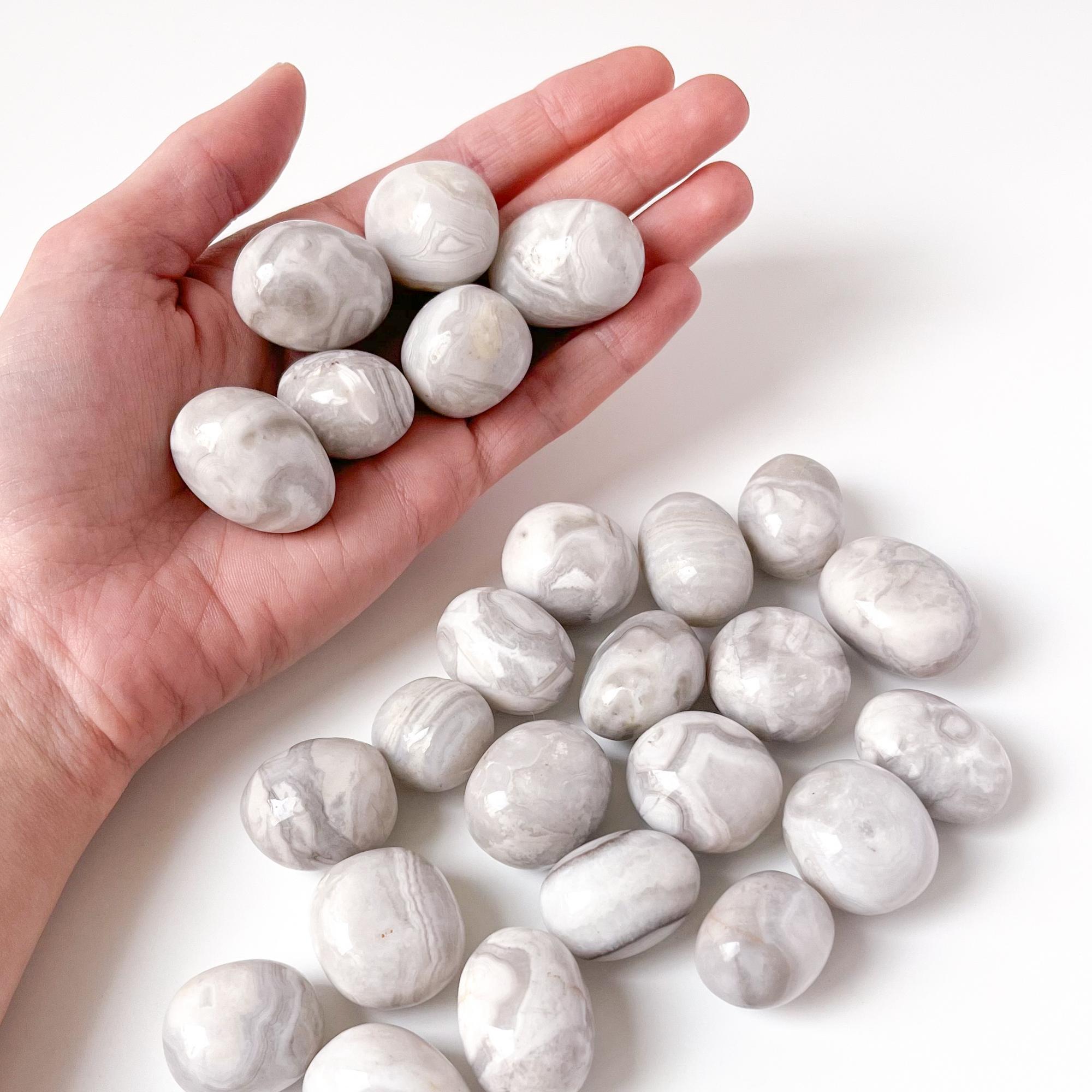 Серый агат - галтовка