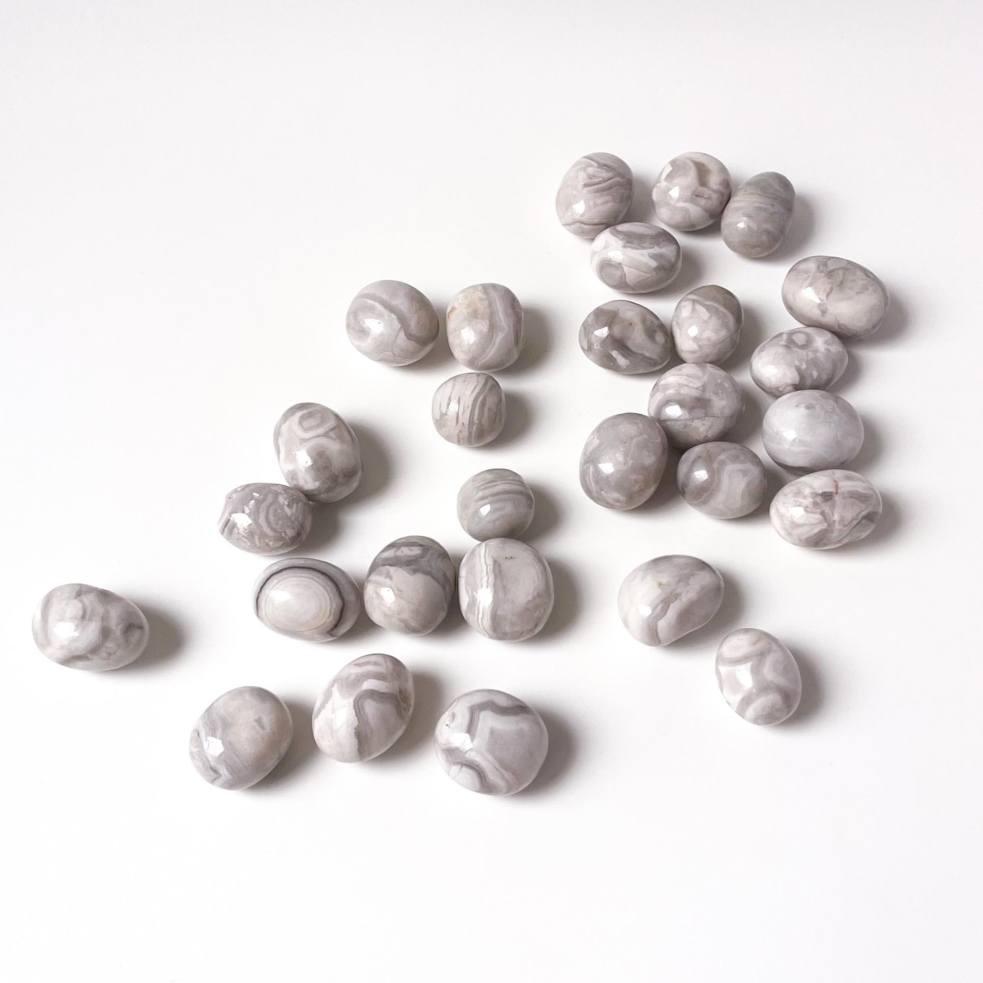 Серый агат - галтовка