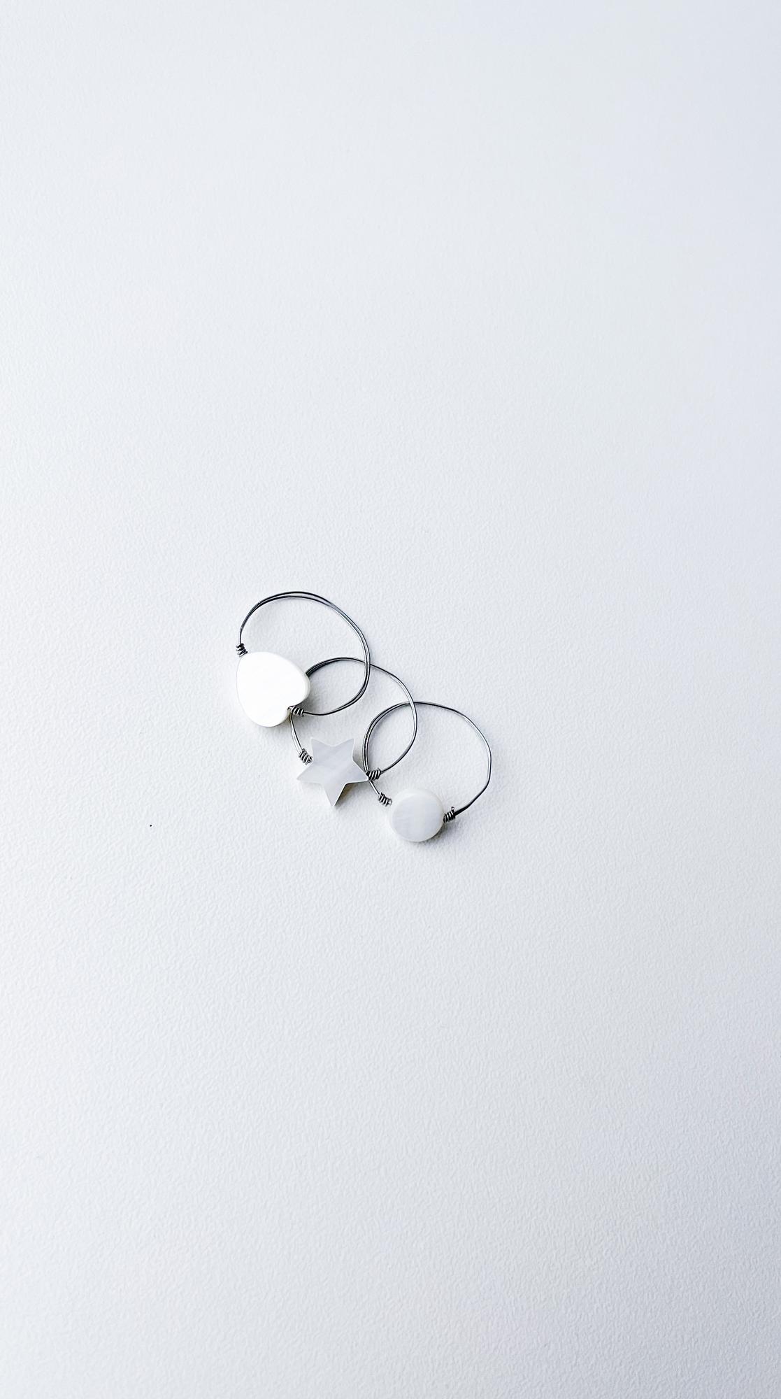 Кольцо с перламутром - Звезда