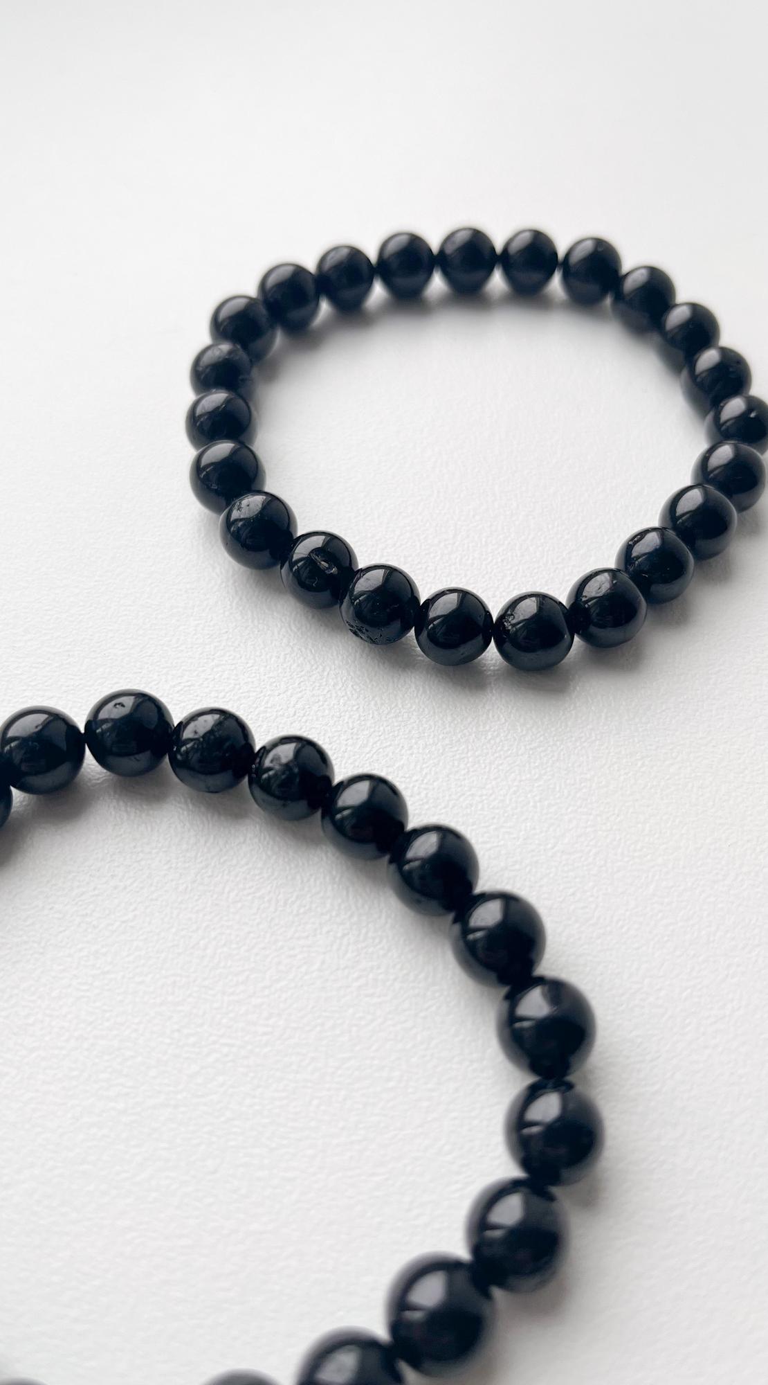 Браслет из черного турмалина (Шерл)