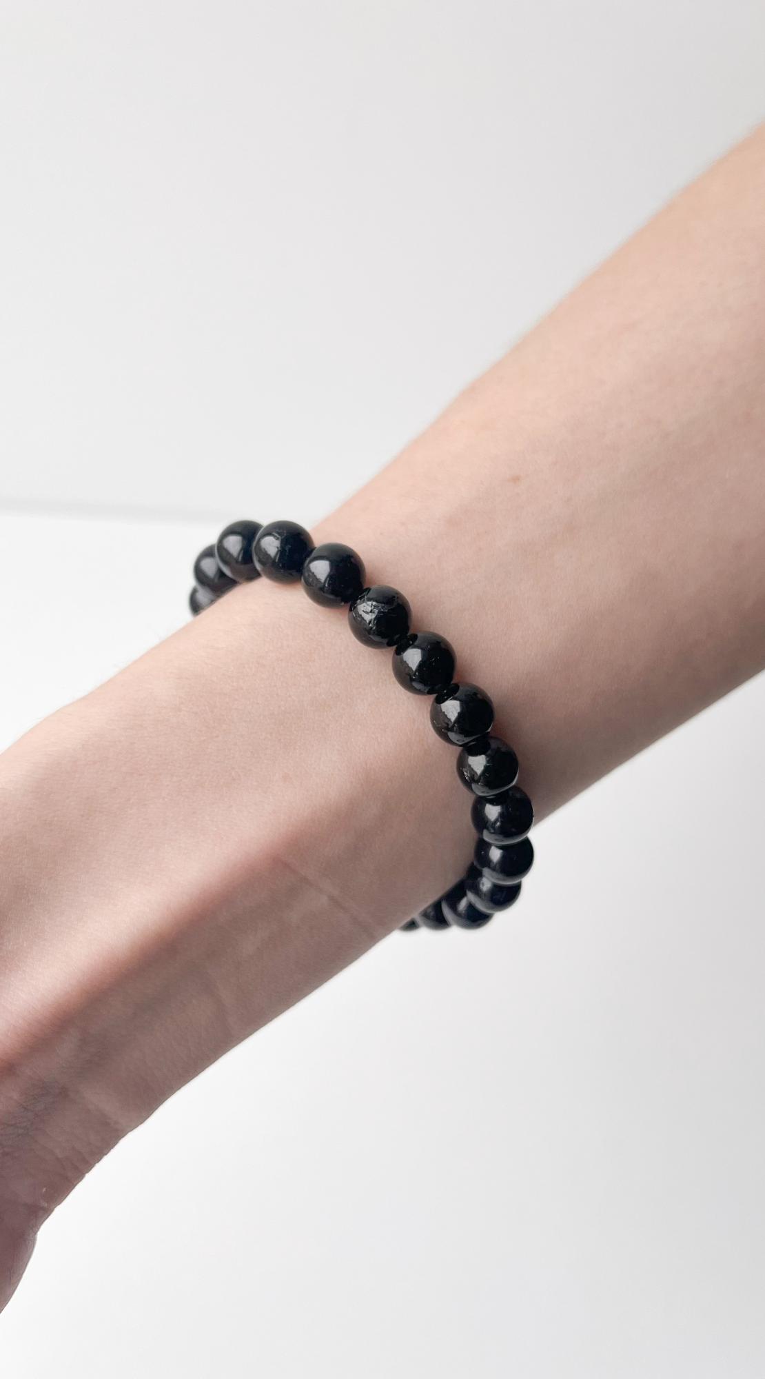 Браслет из черного турмалина (Шерл)