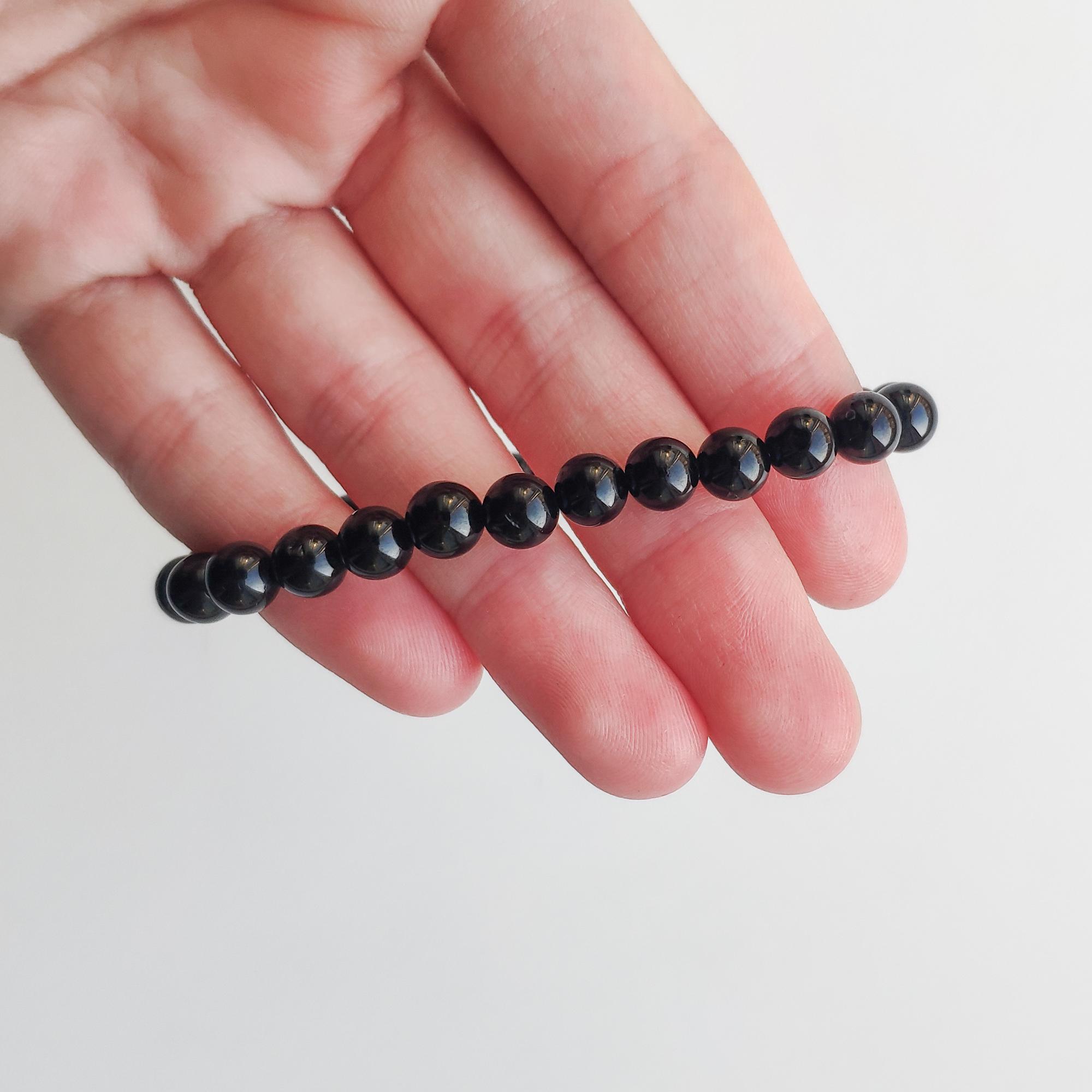 Браслет из черного турмалина (Шерл)