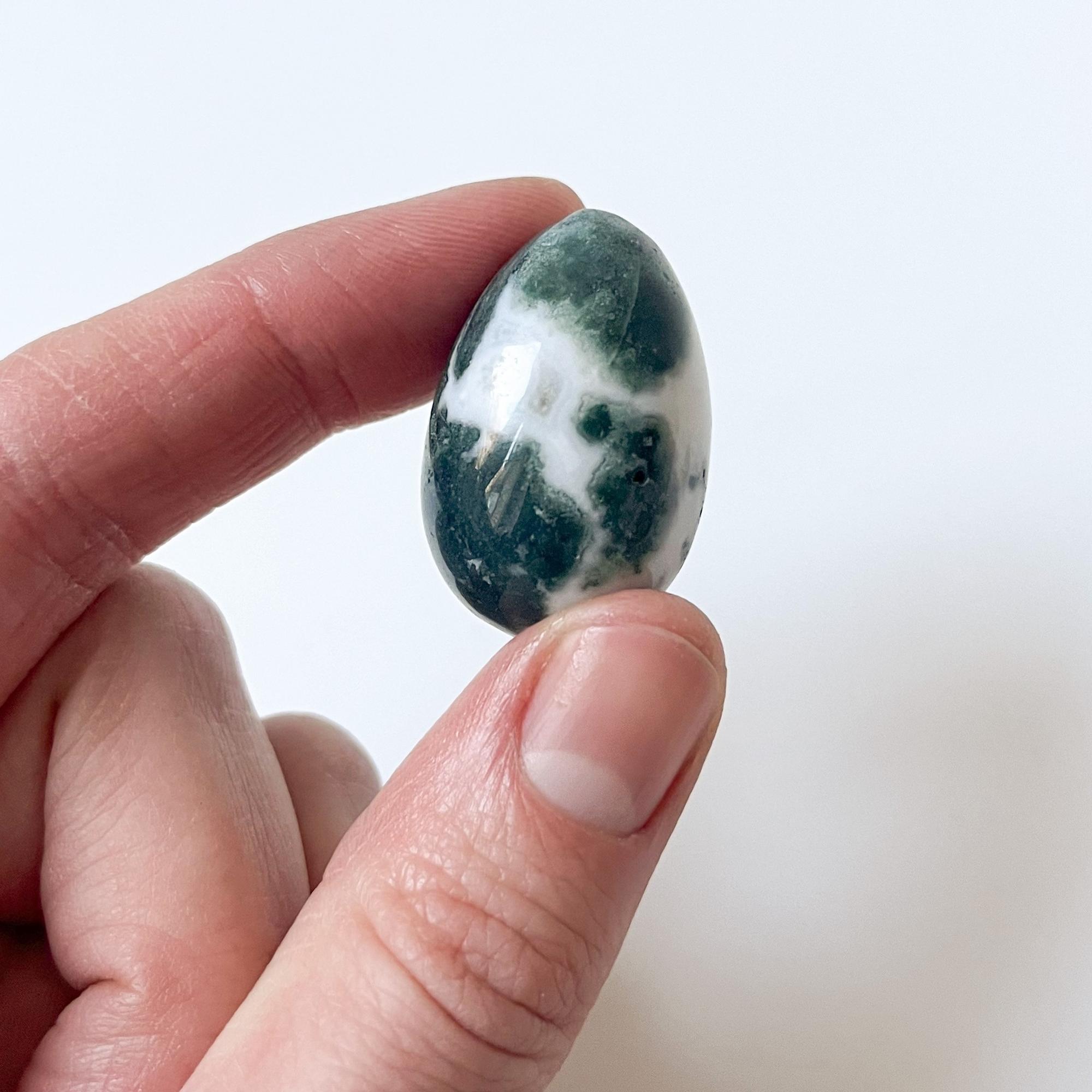 Моховой агат - яйцо