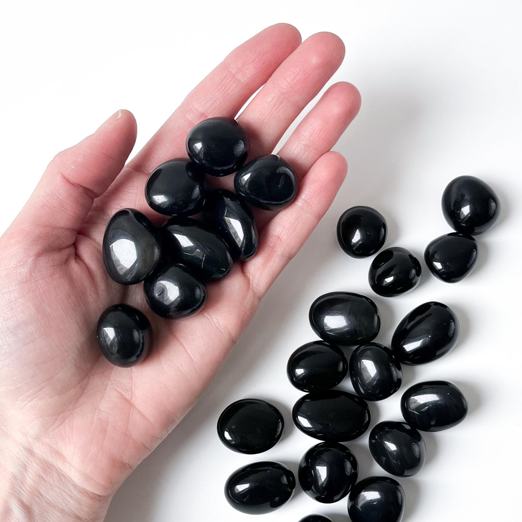 Радужный обсидиан - галтовка