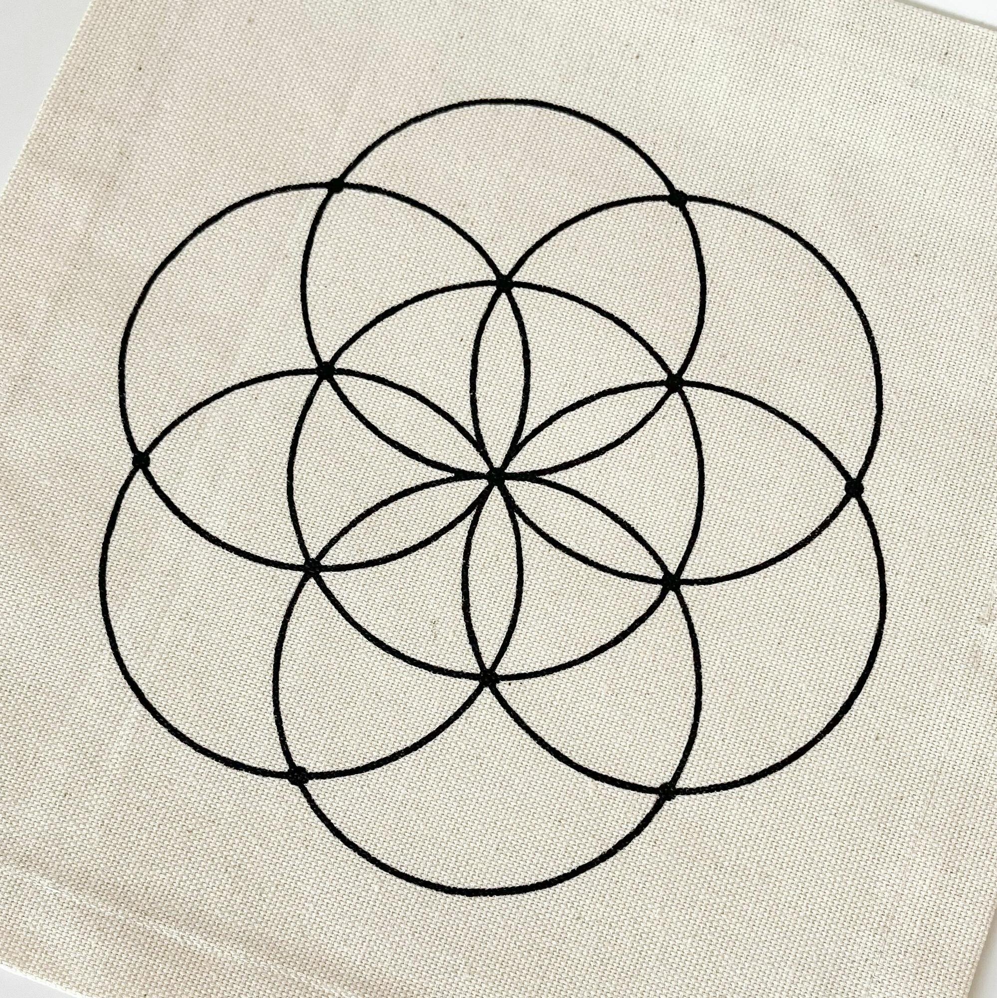 Коврик для работы с кристаллической решеткой - Семя жизни - Графитный