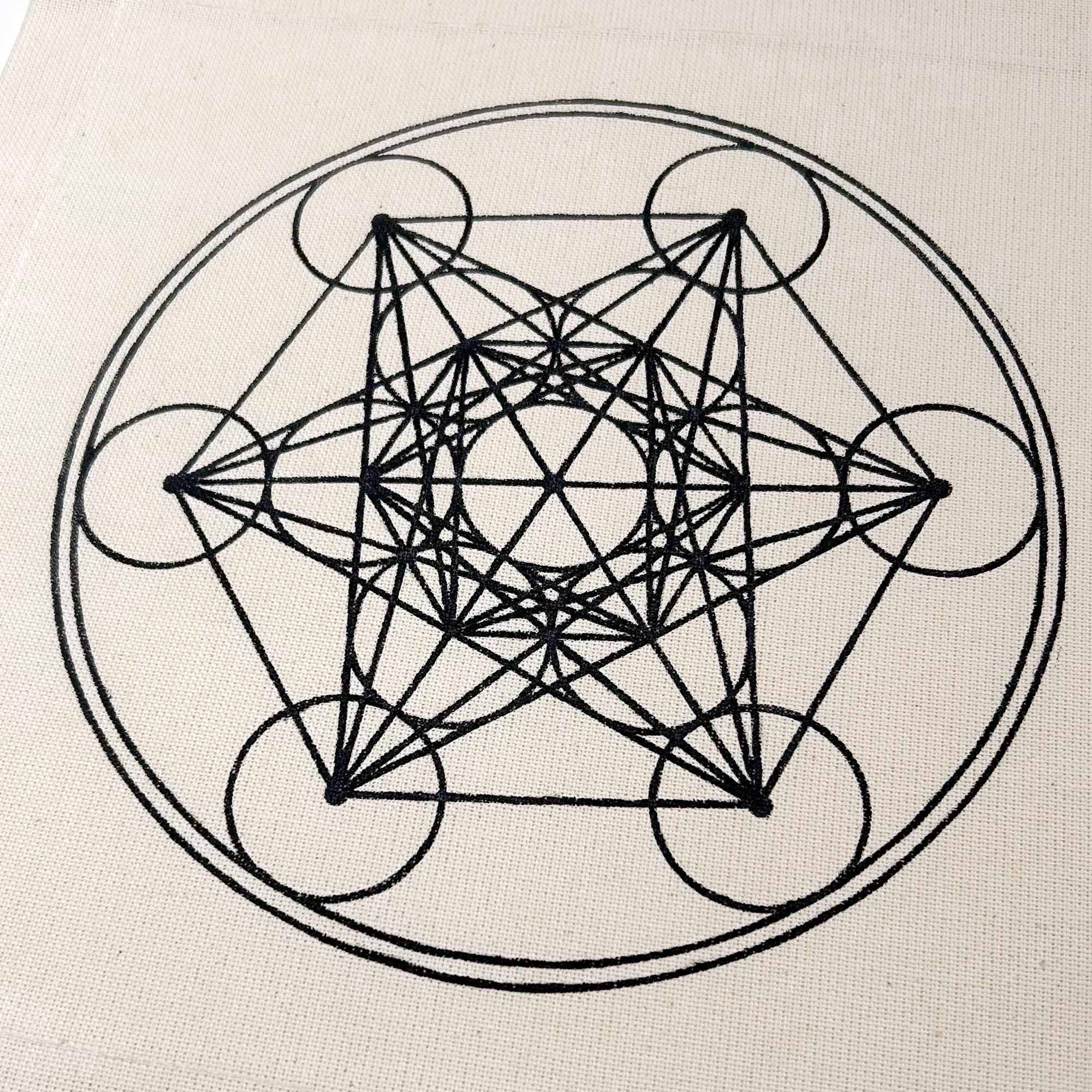 Коврик для работы с кристаллической решеткой - Куб метатрона - Графит