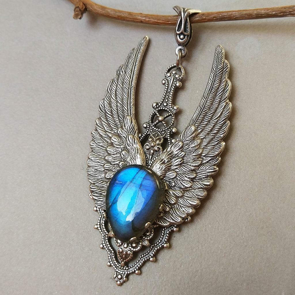 Кулон "Кассия" Лабрадорит (Лабрадор, Спектролит)