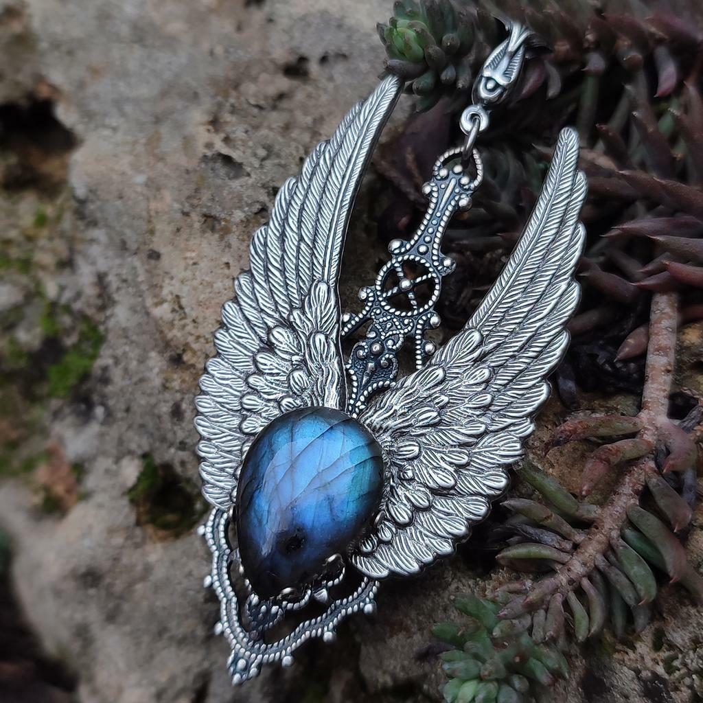 Кулон "Кассия" Лабрадорит (Лабрадор, Спектролит)