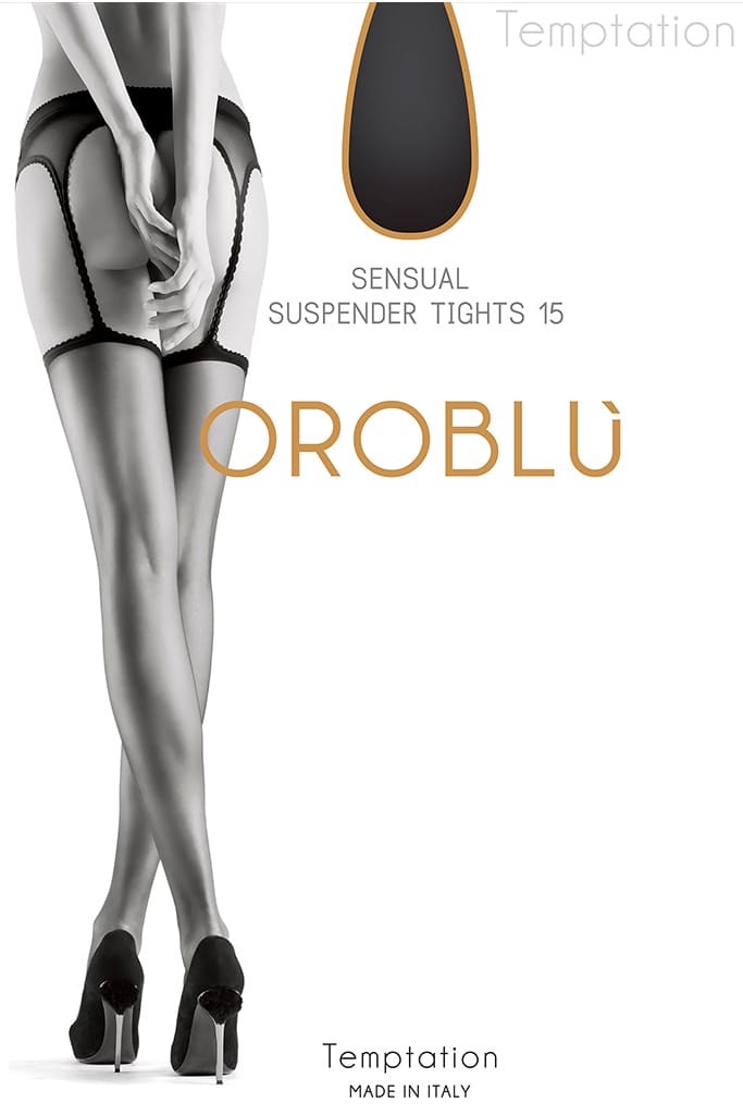 Колготки, имитирующие пояс с чулками, Oroblu Temptation 15