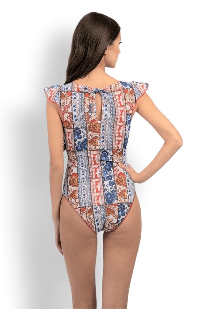 Купальник сплошной без рукавов Печворк RoDaSoleil