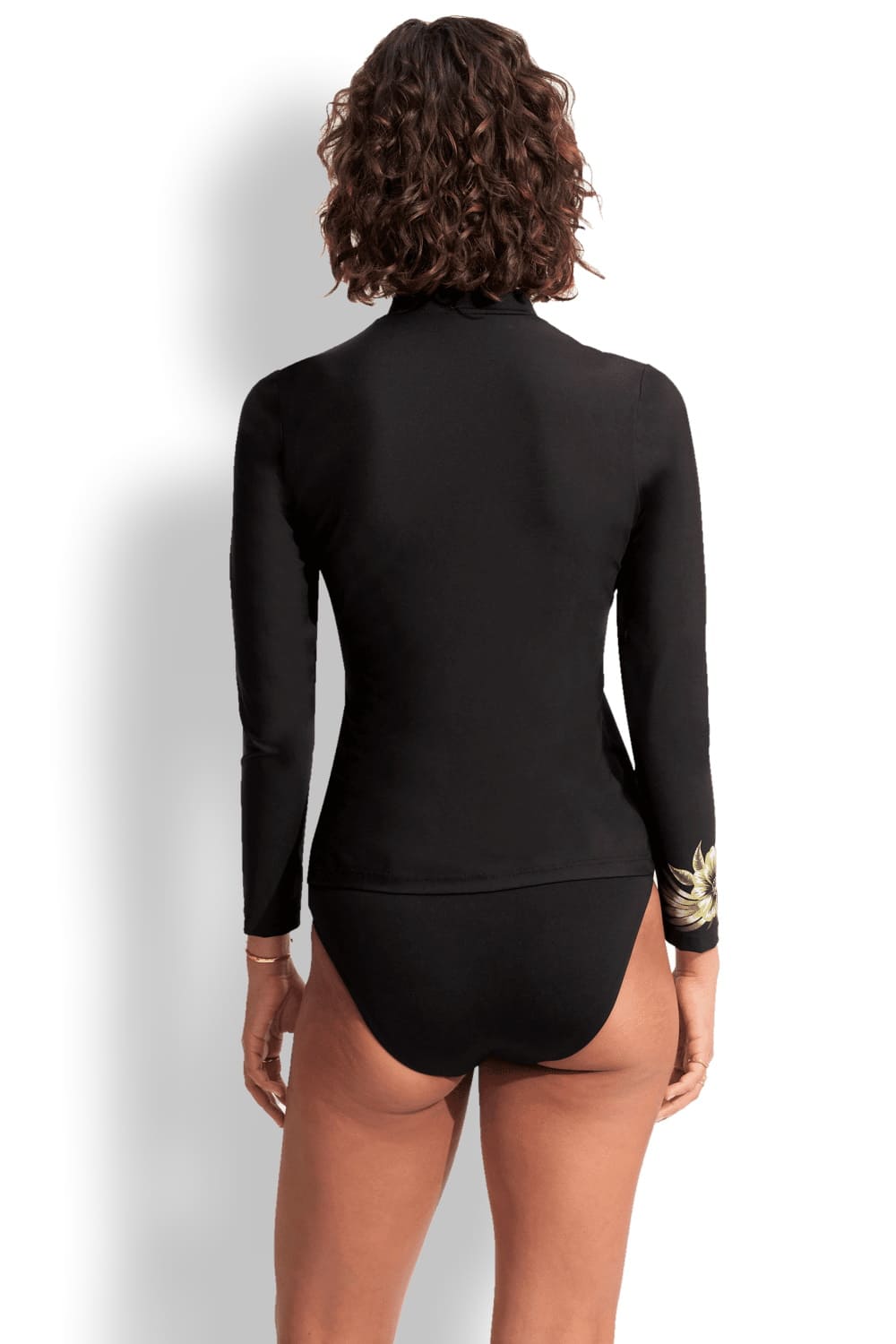 Лонгслив с защитой от солнца  Seafolly 60203-946 + плавки хипстеры 40473-942