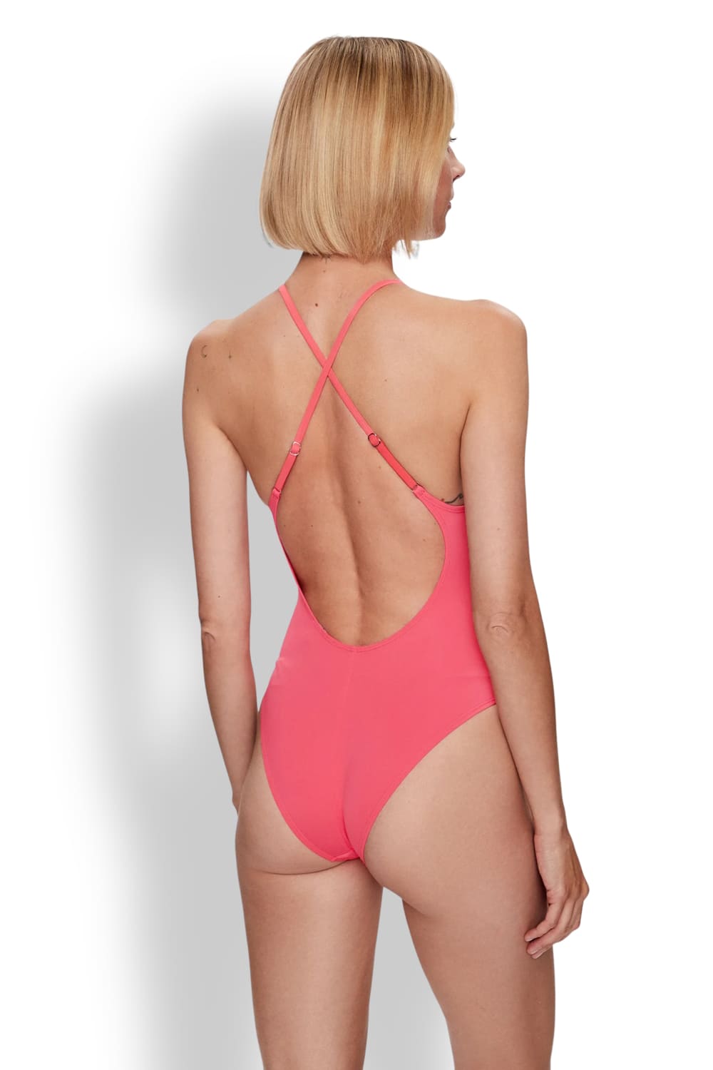 Cлитный купальник с открытой спиной и тонкими бретелями Emporio Armani 262346 3R313