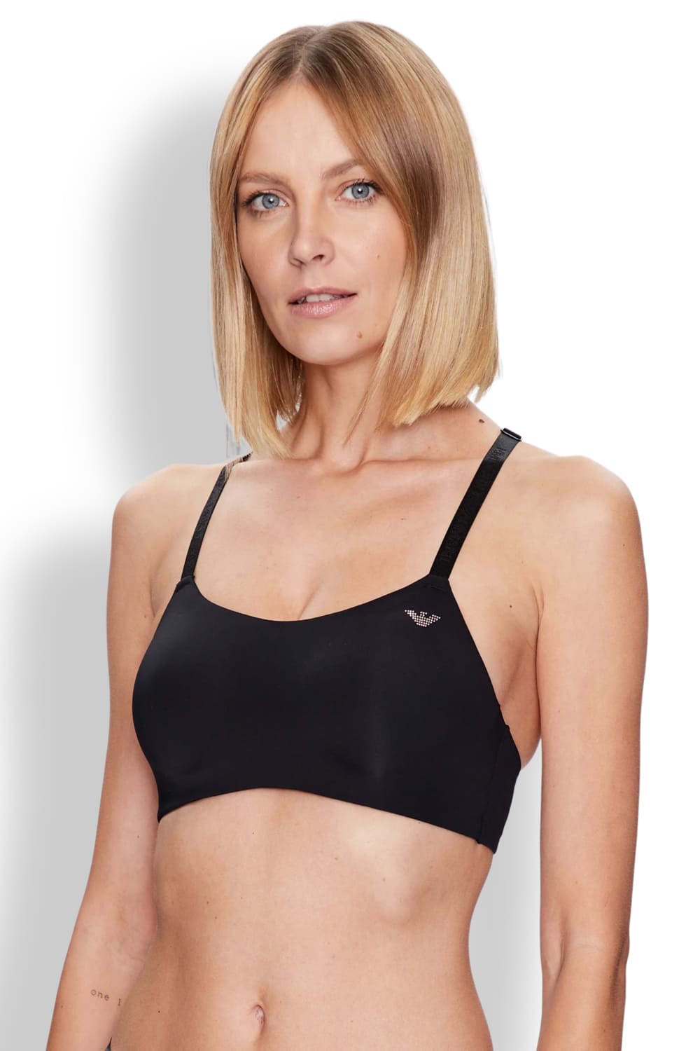 Уплотненный бюстгальтер бралетт с кружевной отделкой Emporio Armani 164406 3R384