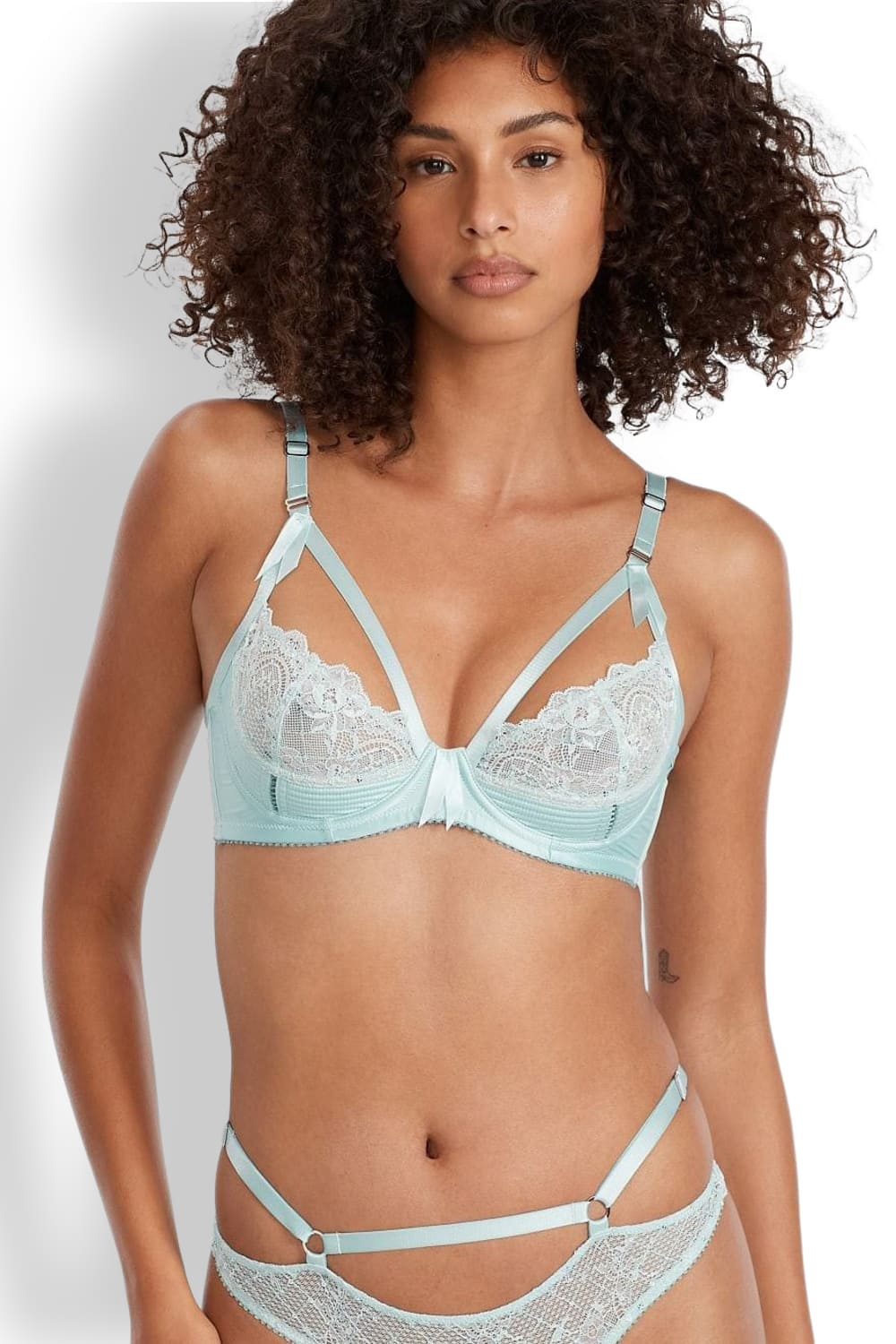 Сексуальный кружевной бюстгальтер на косточках с контрастной отделкой Dita Von Teese D58945S