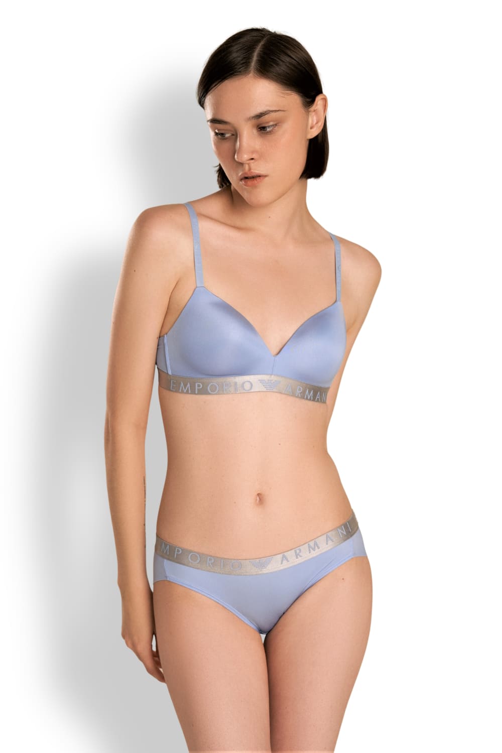 Бюстгальтер с формованными треугольными чашками Emporio Armani 164410 3R235