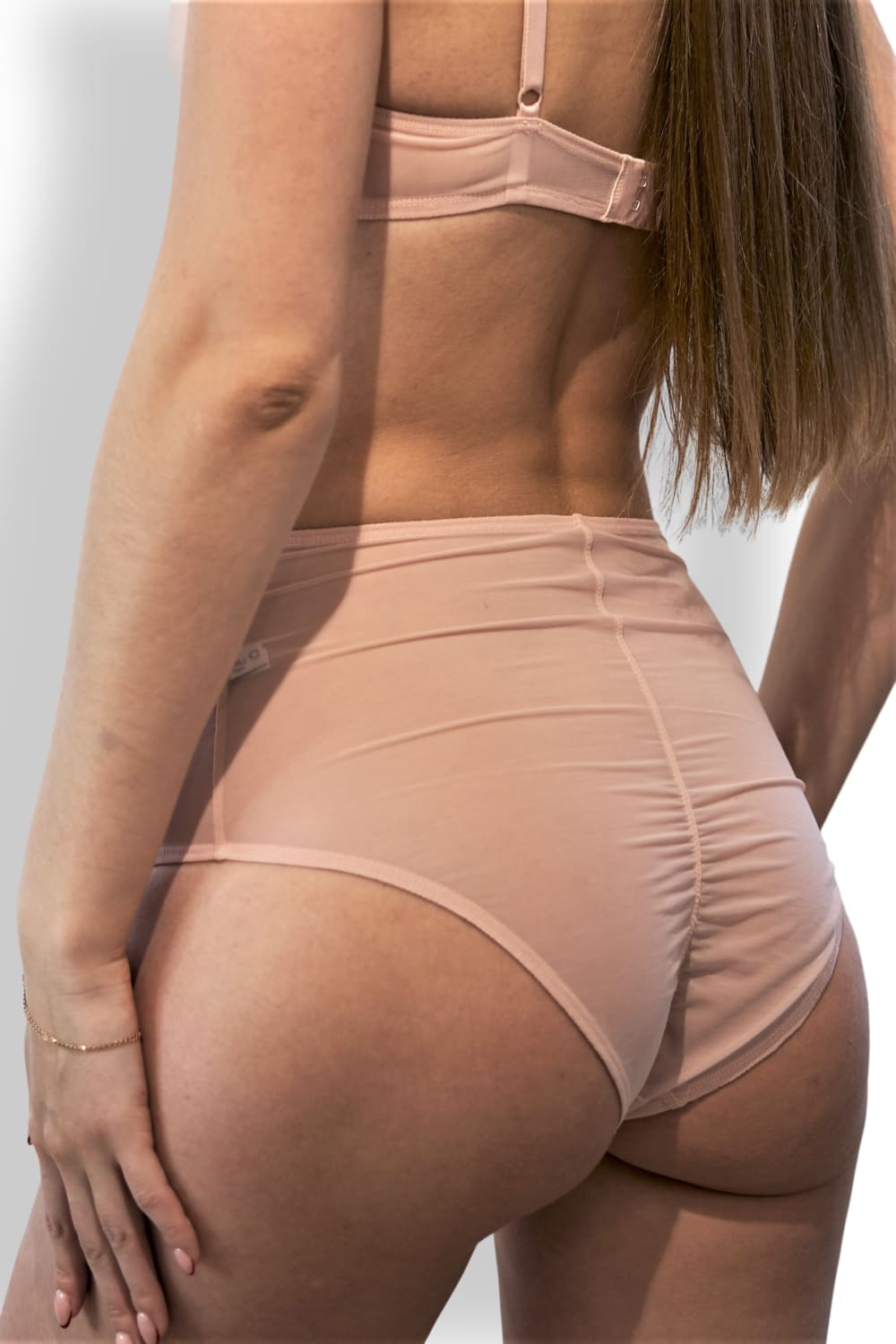 Трусы с высокой талией из однотонного тюля D nu D L705 CU