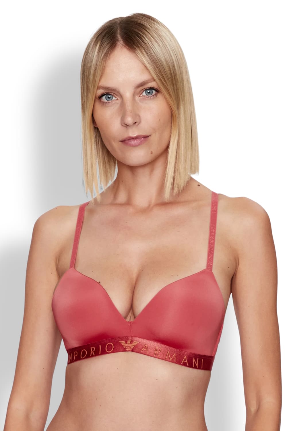 Бюстгальтер с формованными треугольными чашками Emporio Armani 164410 3F235