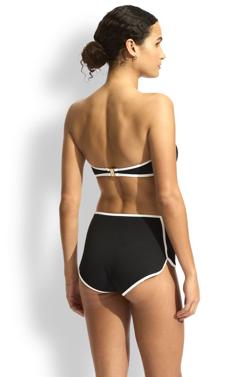 Купальник бандо на молнии + плавки-шортики  Seafolly 30467-072/40754-072