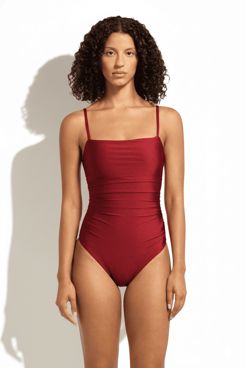 Слитный купальник с драпировкой JETS J11512MF