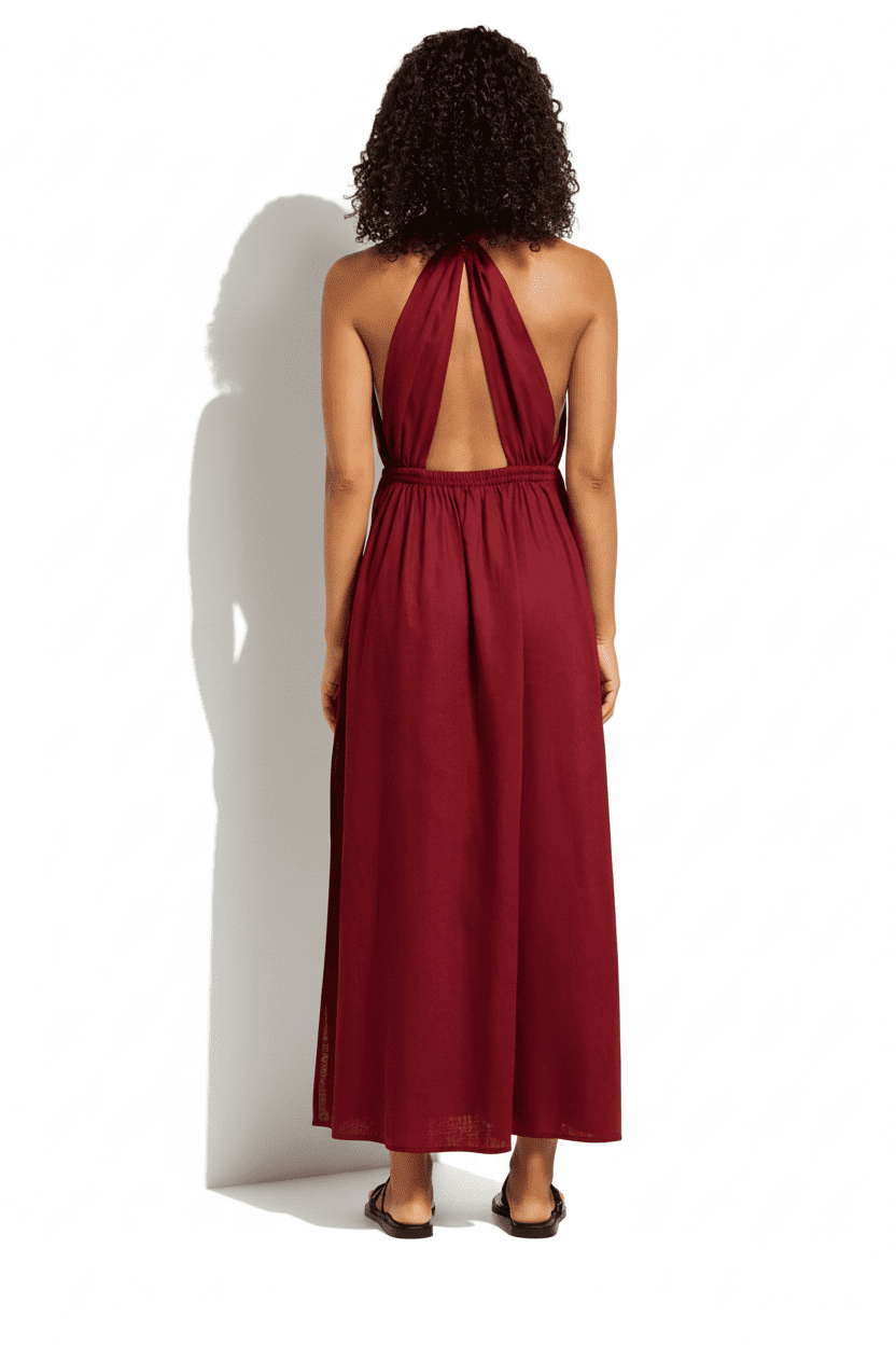 Макси платье из льна и вискозы JETS J61443