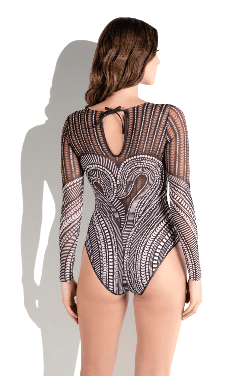 Слитный умный купальник с длинным рукавом (чашки) с UV-защитой Год лошади RoDaSoleil