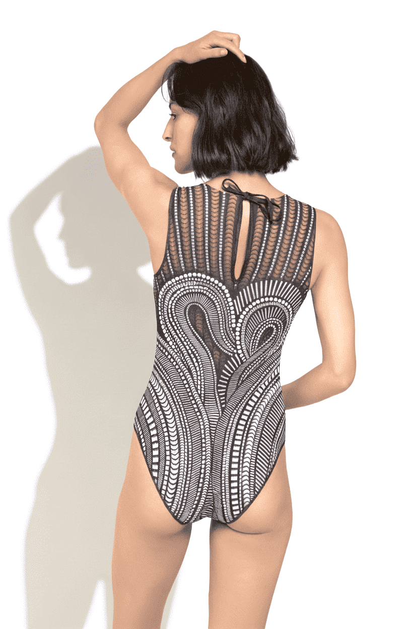 Слитный умный купальник без рукава с UV-защитой Год лошади RoDaSoleil