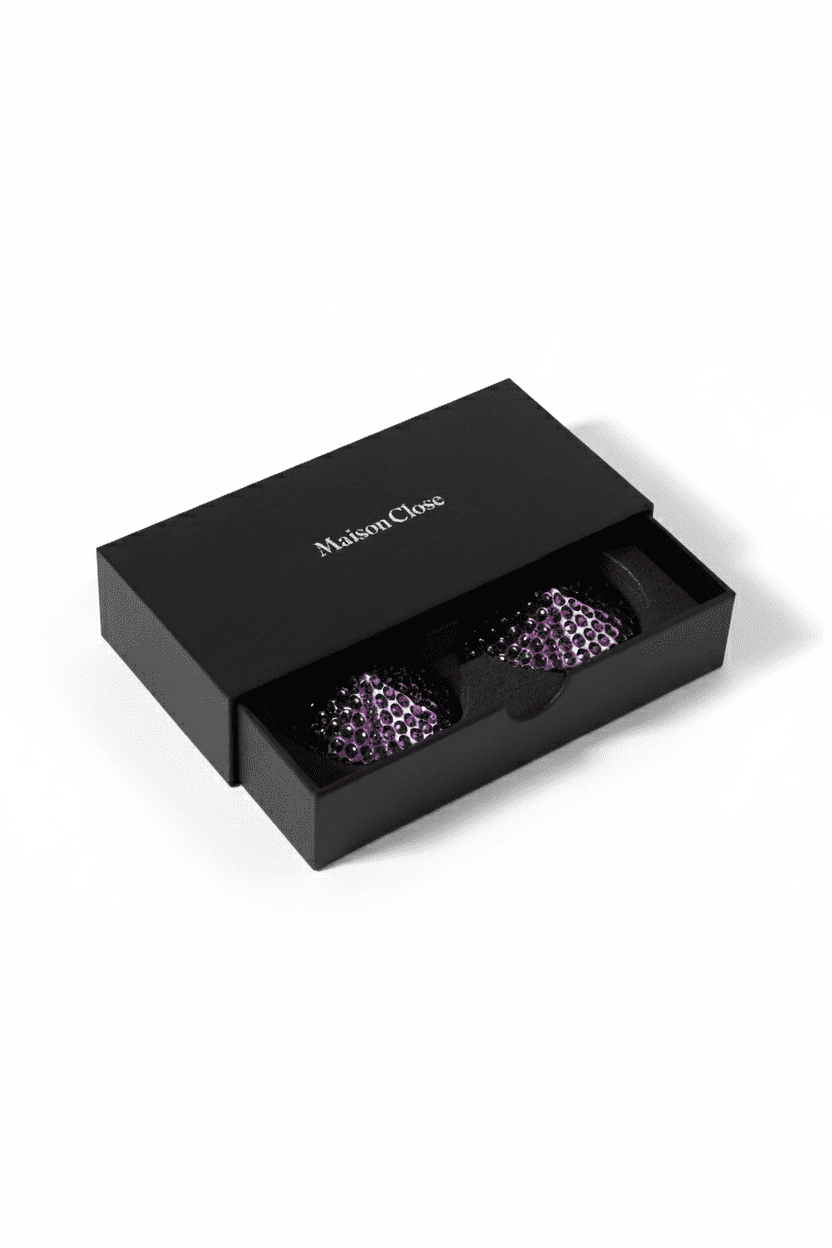 Металлические стикини со стразами Maison Close 563125