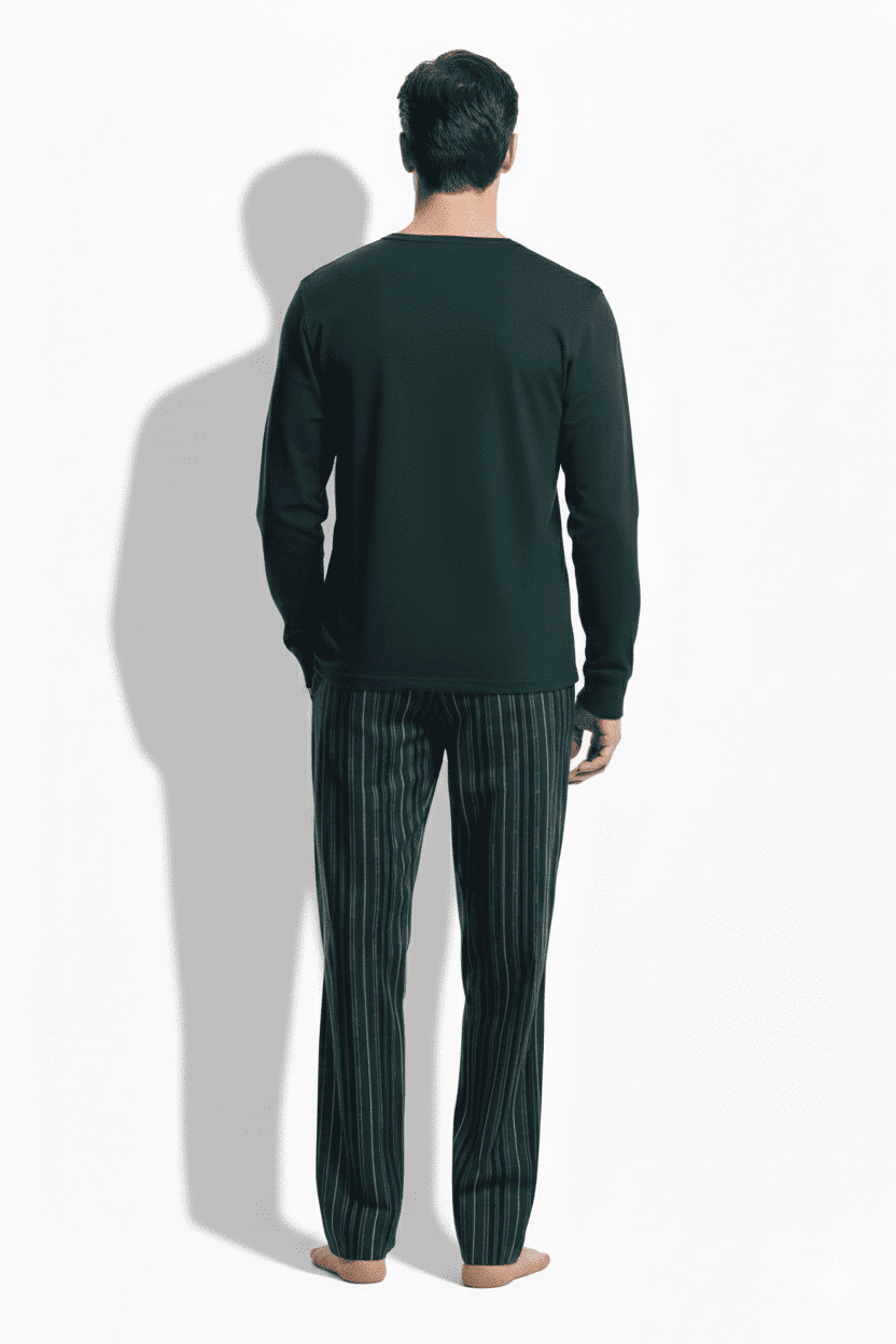 Мужская пижама с лонгсливом и брюками из хлопка Emporio Armani EM000611 AF14994