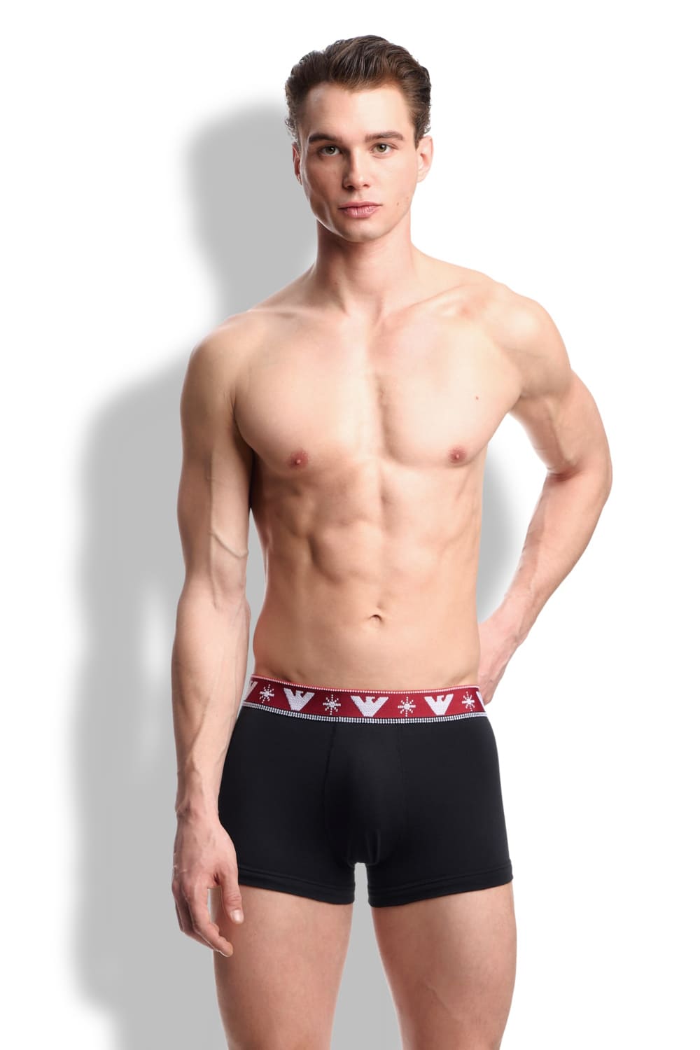 Мужские трусы боксеры с рождественской тематикой (2шт.) Emporio Armani EM000253 AF15009