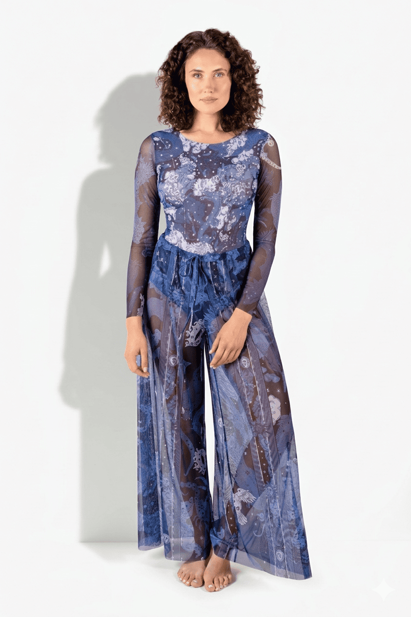 Пляжные брюки пропускающие загар Черничные ночи RoDaSoleil