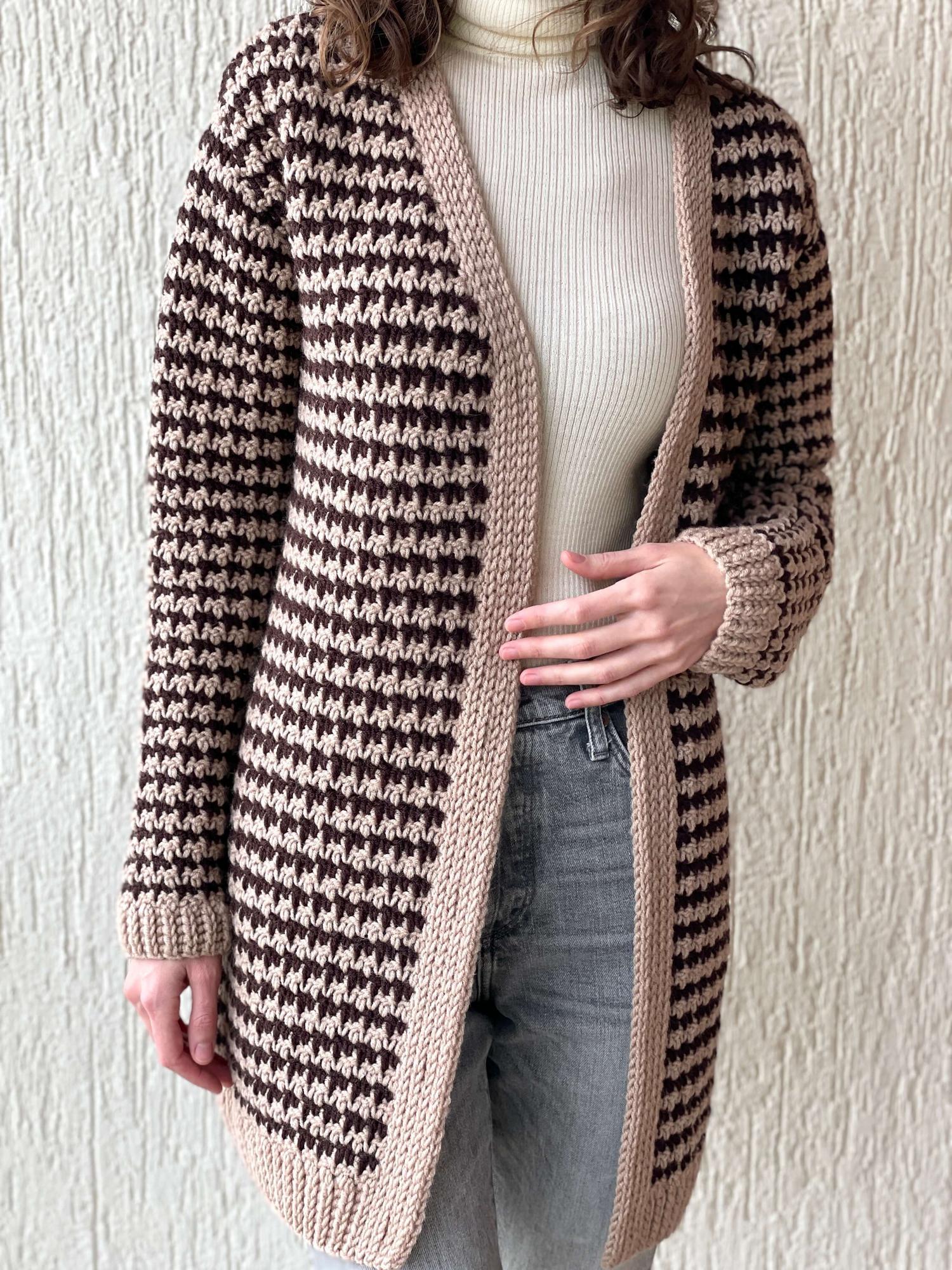 МК "Кардиган Инь-Ян" крючком