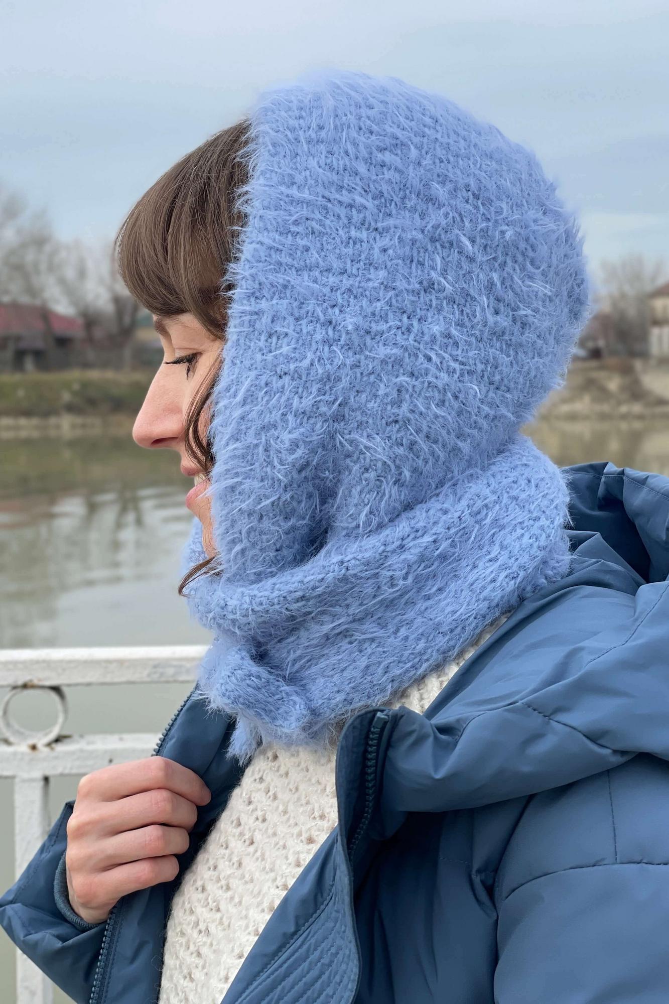 МК "Шарф-капюшон" тунисским крючком