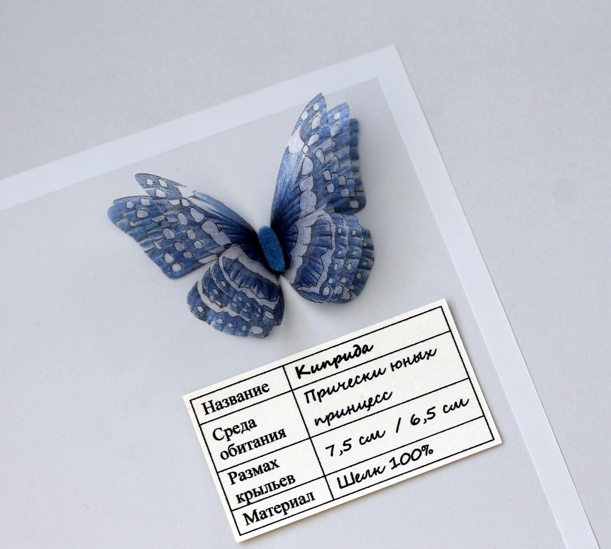 Невидимка-шпилька с бабочкой Киприда