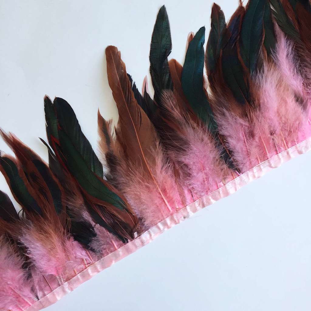 Перья Петуха 17-20 см Розовый