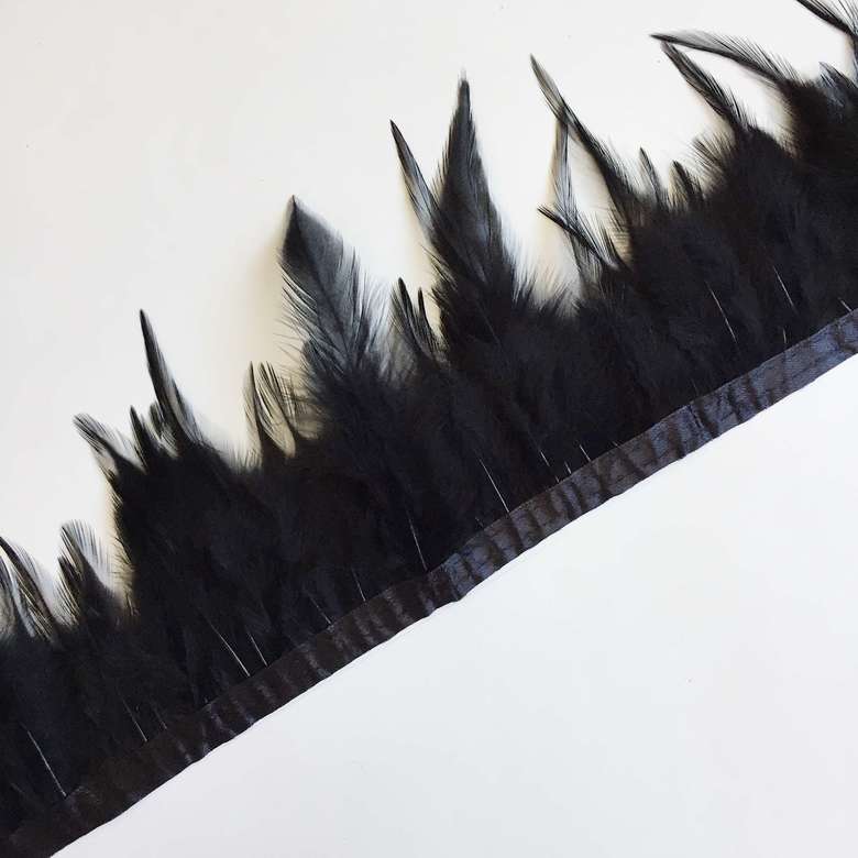 Перья Петуха 10-13 см Черный