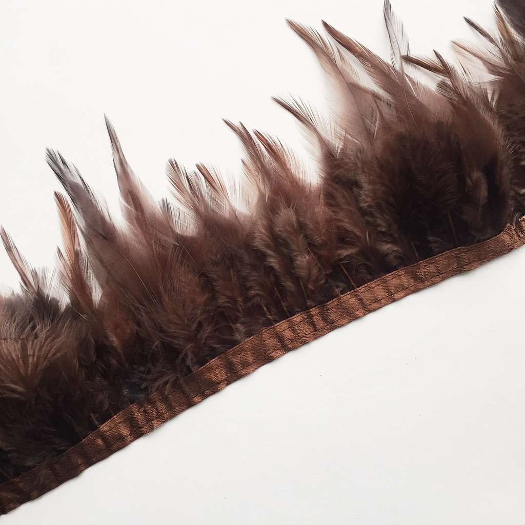 Перья Петуха 10-13 см Шоколадный